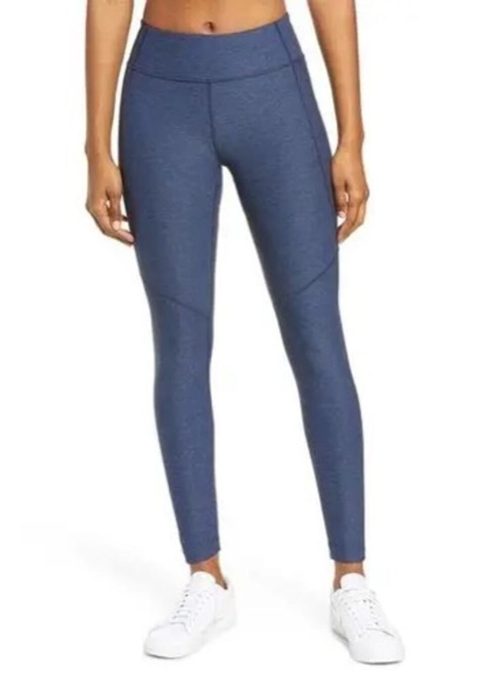 Outdoor Voices Navy Blue 7/8 Warmup Athletic High Rise Gym Leggings Size Small
